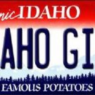 NCAA Idaho Girl License Plate State Background Metal Tag U.S.A." Vandals