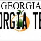 NCAA Georgia Tech License Plate  State Background Metal Tag Yellow Jackets USA