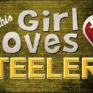 NFL This Girl Loves Her Steelers Tag  License Plate Metal Car Truck Pittsburgh