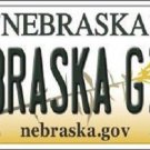 NCAA Nebraska Girl License Plate State Background Metal Tag Cornhuskers U.S.A."