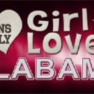 NCAA This Girl Loves Alabama Tag  License Plate Crimson Tide Metal Car