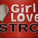 MLB This Girl Loves Her Astros License Plate Tag Metal Car Truck Houston Altuve