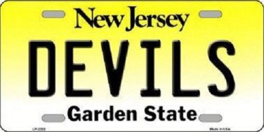 NHL New Jersey Devils License Plate State Background Metal Tag  U.S.A." Team