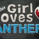 NFL This Girl Loves Her Panthers Tag  License Plate Metal Car Truck Carolina New