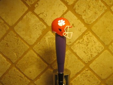 NCAA Clemson Tigers Tap Handle NCAA Football Beer Keg Purple Wood