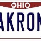 NCAA Akron Zips License Plate College Ohio State Background Metal Tag U.S.A. MAC