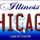 MLB Chicago License Plate State Background Metal Tag U.S.A Wrigley Field Cubs