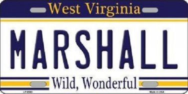 NCAA Marshall Thundering Herd License Plate State Background Metal Tag U.S.A."
