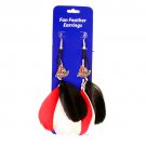 NCAA Louisville Cardinals Dangle Feather Earrings Licensed Pair  Red Team Fan