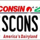 NCAA Wisconsin Badgers License Plate State Background Metal Tag  U.S.A."  Decor