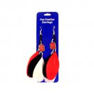 NCAA North Carolina State Wolfpack  Dangle Feather Earrings Licensed Pair  Team