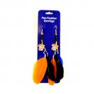 NCAA Kentucky Wildcats Dangle Feather Earrings Licensed Pair  Team Fan Blue