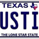 NCAA Austin License Plate Longhorns Background Metal Tag U.S.A." Bevo UT