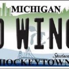 NHL Detroit Go Wings License Plate State Background Metal Tag  U.S.A." Red Wings