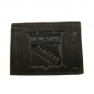 NHL New York Rangers Tri-Fold Black Leather Wallet Team Hockey Logo New Stanley