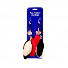 NCAA Alabama Crimson Tide Dangle Feather Earrings Licensed Pair  Red Team Fan