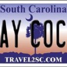 NCAA S Carolina Stay Cocky License Plate  Team Background Metal Tag "U.S.A."