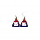 NFL  Licensed New York Giants Beanie Style Dangle Earrings Knister Blue Manning