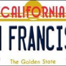 San Francisco License Plate Team State Background Metal Tag MLB Giants"U.S.A."