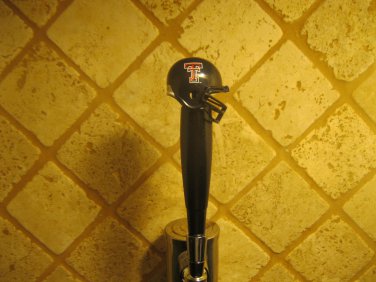NCAA Texas Tech Red Raiders Tap Handle NCAA Football Beer Keg Black Wood