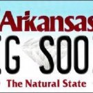 NCAA Pig Sooie License Plate State Background Metal Tag College Arkansas U.S.A."