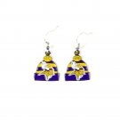 NFL  Licensed Minnesota Vikings Beanie Style Dangle Earrings Knister Purple