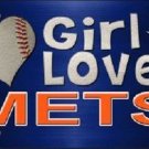 MLB This Girl Loves Her Mets License Plate Tag Metal Car Truck New York Baseball