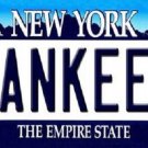 MLB New York Yankees State Magnet Metal Replica License Plate 3.5" x 2" Judge