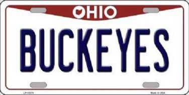 NCAA Ohio State Buckeyes License Plate College Team Background Metal Tag U.S.A.