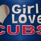 NFL This Girl Loves Her Cubs License Plate Tag Metal Car Truck Chicago