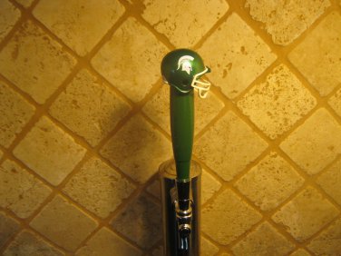 NCAA Michigan State Tap Handle NCAA Football Beer Keg Green Wood