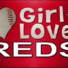 MLB This Girl Loves Her Reds License Plate Tag Metal Car Truck Cincinnati Auto