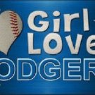 MLB This Girl Loves Her Dodgers License Plate Tag Metal Car Truck Los Angeles