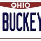 NCAA Go Buckeyes License Plate College  Ohio State Background Metal Tag U.S.A."
