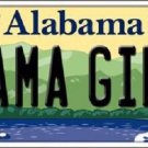 NCAA Bama Girl License Plate State Background Metal Tag Crimson Tide U.S.A."