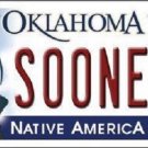 NCAA Oklahoma License Plate State Background Metal Tag Sooners U.S.A." OU Boomer