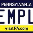NCAA Temples Owls License Plate State Background Metal Tag U.S.A." Truck