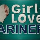 MLB This Girl Loves Her Mariners License Plate Tag Metal Car Truck Seattle