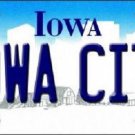 NCAA Iowa City License Plate State Background Metal Tag  U.S.A." Hawkeyes Decor