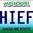 NFL Kansas City Chiefs Novelty Metal License Plate State Background Car Truck