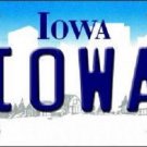 NCAA Iowa License Plate State Background Metal Tag Hawkeyes  U.S.A."  Decor