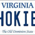 NCAA Hokie License Plate College State Background Metal Tag U.S.A. Virginia Tech