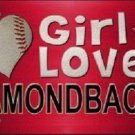 MLB This Girl Loves Her Diamondbacks License Plate Tag Metal Car Truck Arizona