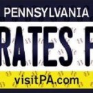 MLB Pittsburgh Pirate Fan License Plate State Background Metal Tag "U.S.A." Auto