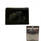 MLB Oakland Athletics Tri-Fold Black Leather Wallets Official Licensed Series