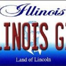NCAA Illinois Girl License Plate State Background Metal Tag U.S.A."  Illini