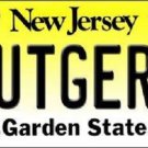 NCAA Rutgers Scarlet Knights License Plate Team State Background Metal Tag
