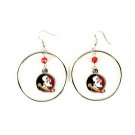 Florida State Seminoles 2" Hoop Earrings NCAA Licensed Fashion Jewelry FSU