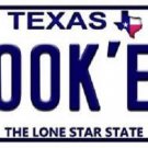 NCAA Hook' Em License Plate State Background Metal Tag U.S.A." Longhorns Texas