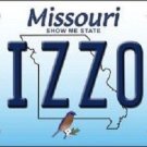 NCAA Mizzou License Plate State Background Metal Tag Missouri Tigers U.S.A."